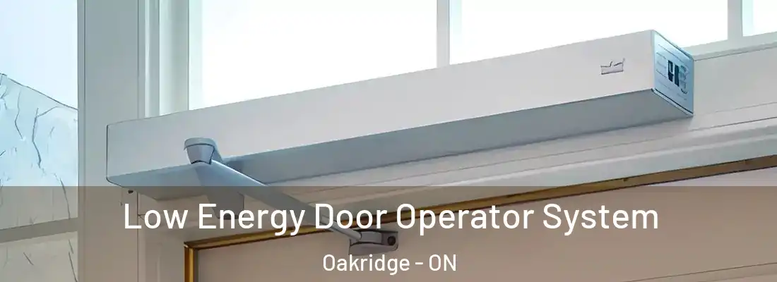  Low Energy Door Operator System Oakridge - ON
