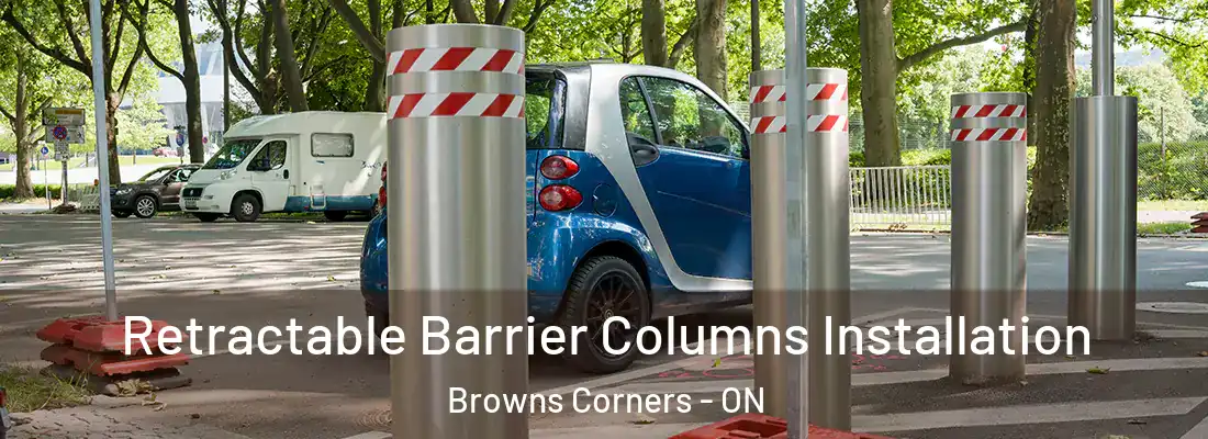  Retractable Barrier Columns Installation Browns Corners - ON